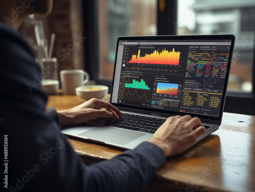 A Photo of a Person Using a Digital Asset Management Tool to Diversify Their Investment Portfolio