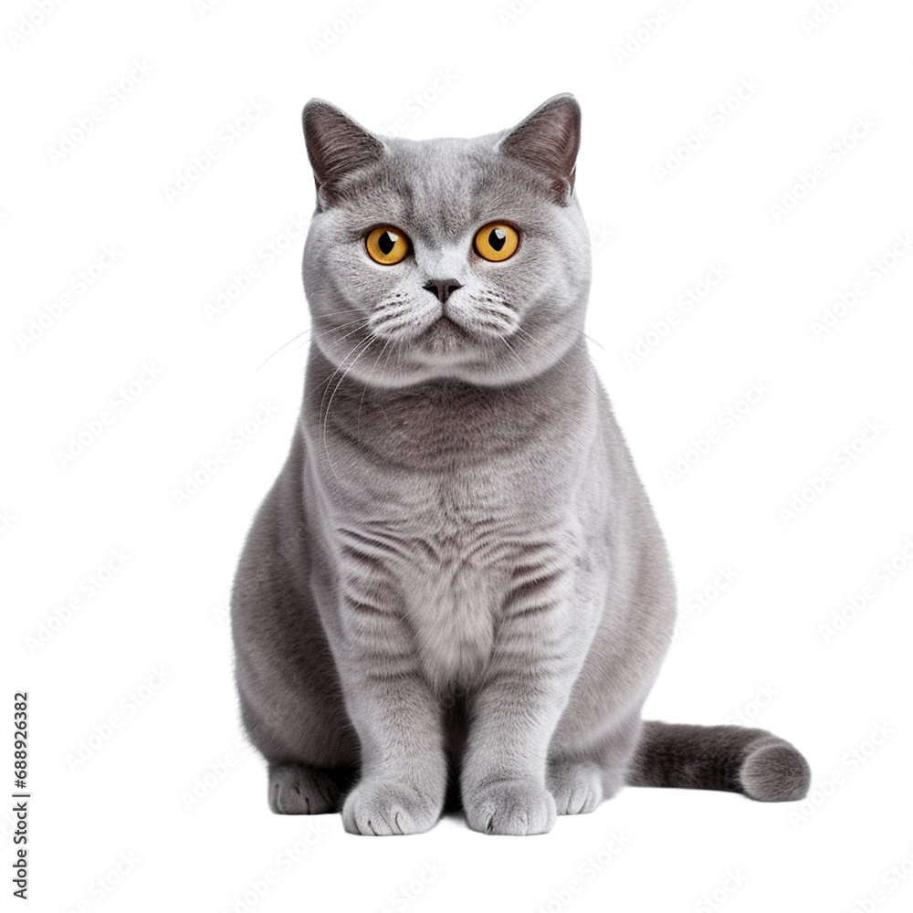 Png british cat isolated on white