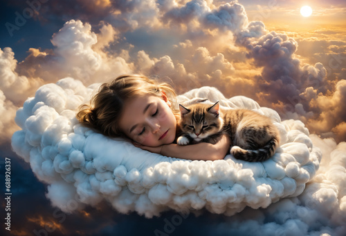 Little baby girl sleeping w...