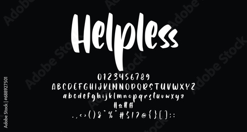 Helpless Handwritten Cute Script font Best Alphabet Alphabet Brush Script Logotype Font lettering handwritten
