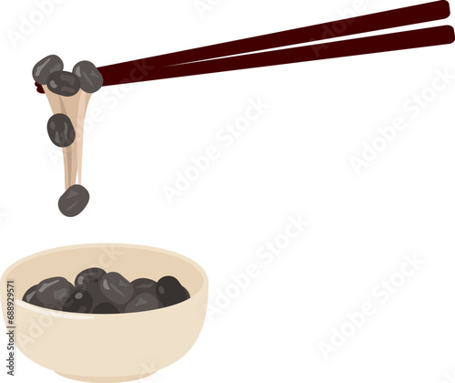 小鉢に入った黒豆納豆