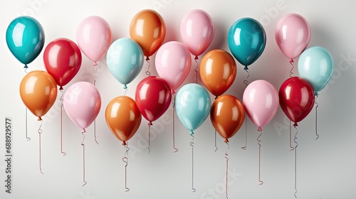 Beautiful multi-colored balloons for a holiday party for a birthday or Valentine s Day