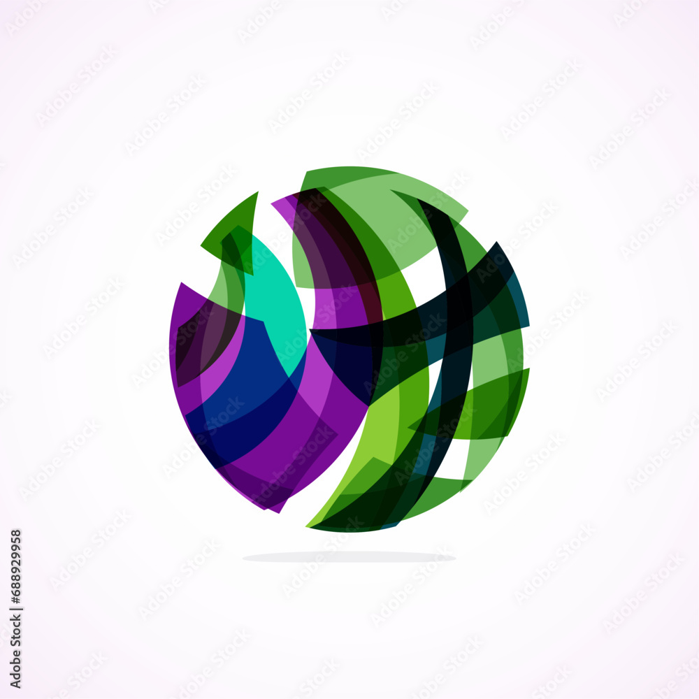 Fototapeta premium Abstract circle logo - minimalist emblem, timeless and universal shape of circle. Unique logo represent range of brands and concepts, encapsulating simplicity and creativity in single, iconic image