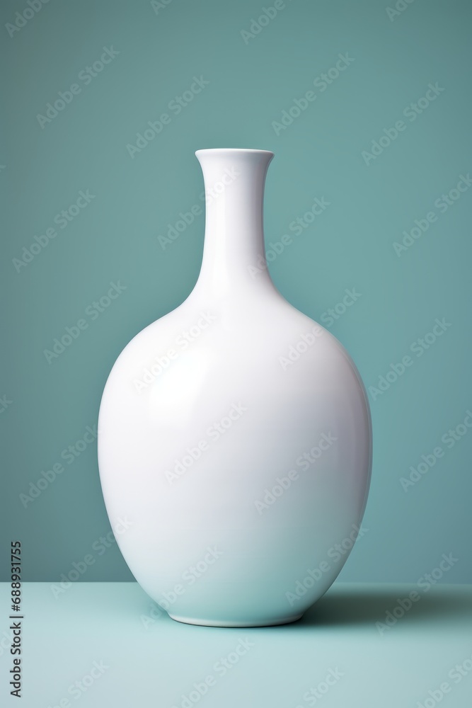 White ceramic vase. Minimalistic style White ceramic vase. Minimalistic style