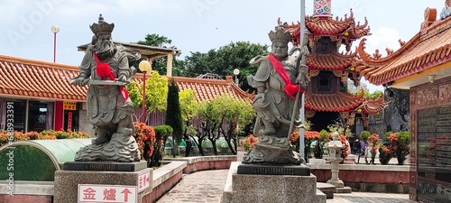 The actaeon statue in Zuoying Yuandi Temple at Lotus Pond in Zuoying district,Kaohsiung City, Taiwan