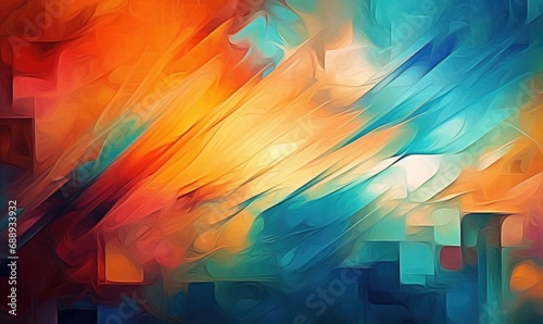 Abstract art. Colorful painting art of a abstract texture. Background illustration. Generative AI