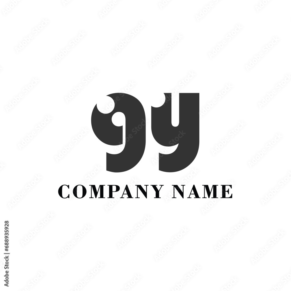 GY Initial logo elegant logotype corporate font idea unity