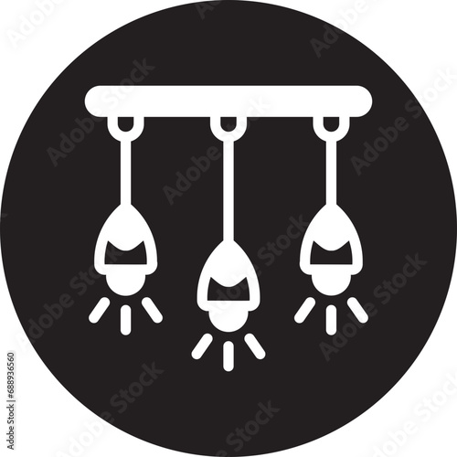 ceiling lamp glyph icon