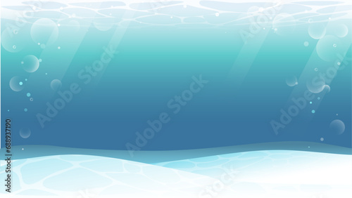 明るい水中の壁紙フレーム、アスペクト比16:9 photo