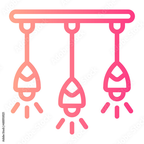 ceiling lamp gradient icon