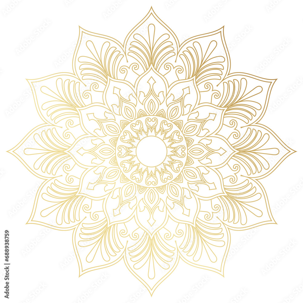gold gradient mandala Components of a carpet pattern used to decorate book covers. gold gradient mandala Components of a carpet pattern used to decorate book covers.