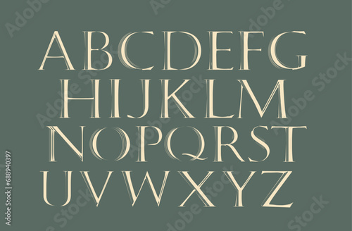 Retro alphabet letters font