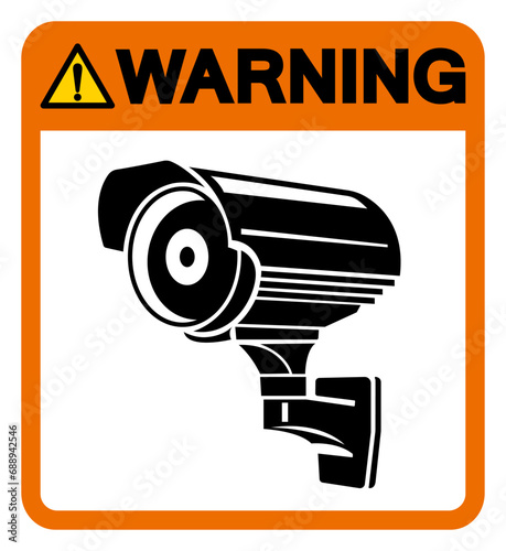 Warning CCTV Symbol Sign, Vector Illustration, Isolate On White Background Label .EPS10