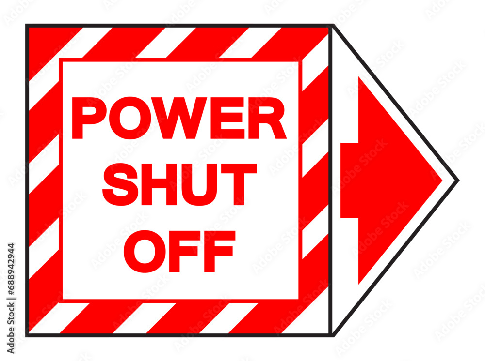 Power Shut Off  Symbol Sign, Vector Illustration, Isolate On White Background Label. EPS10
