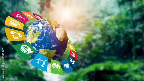 Sustainable development goals concept. SDGs. Environmental technology. photo