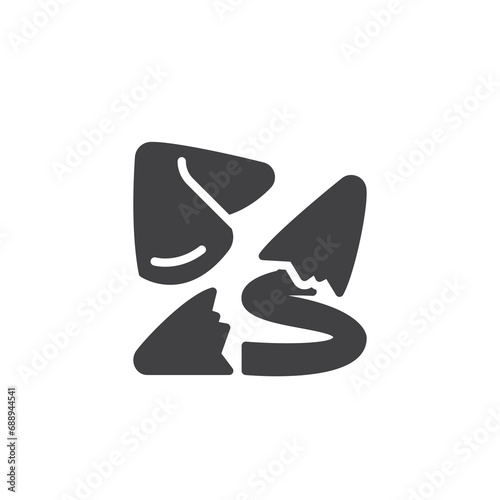 Chinese fortune cookies vector icon