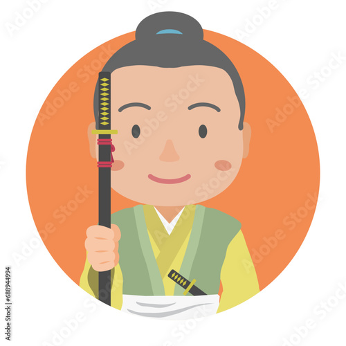 刀を持つ小姓