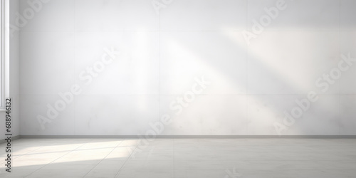 empty white room with light from window