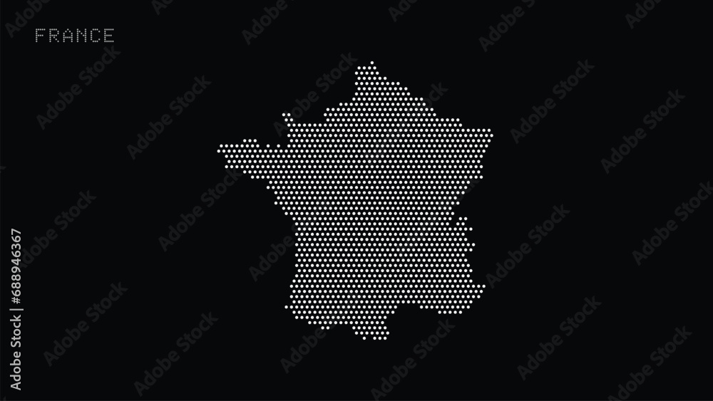 France Vector Dot Map