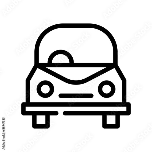 buggy car line icon