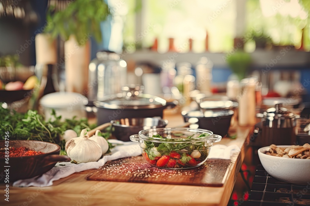 Fototapeta premium Cooking Classes concept background 