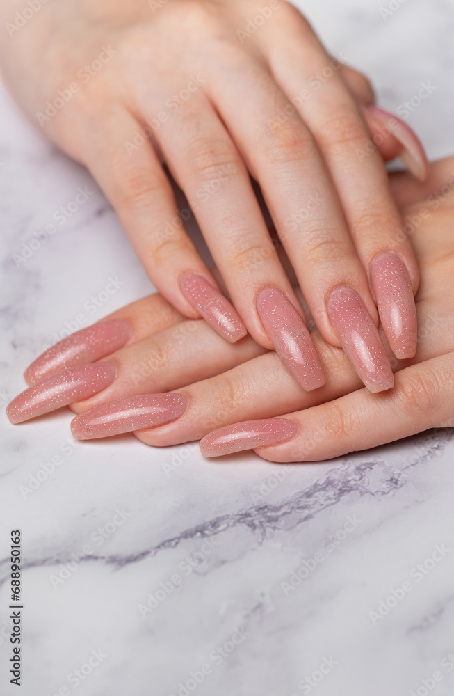 Female hands with beautiful manicure