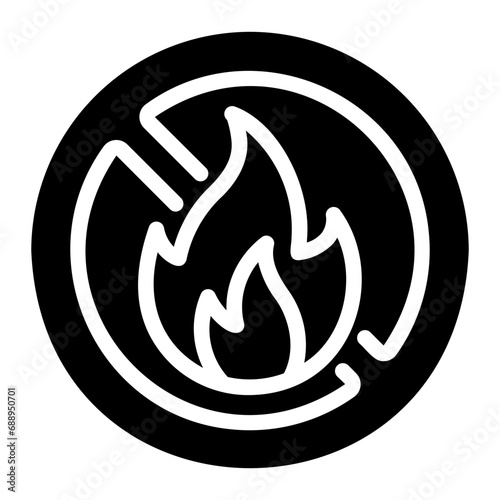 no fire Solid icon
