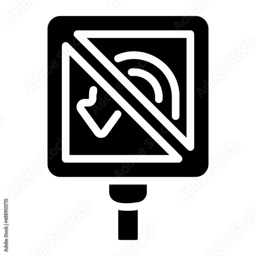 no turn Solid icon