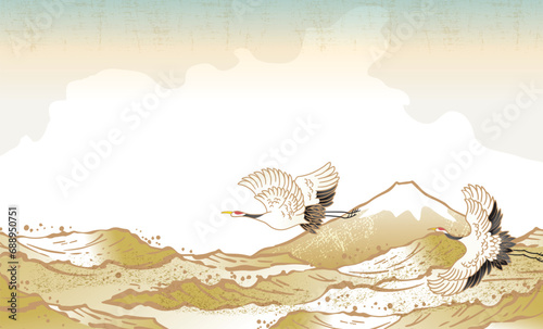 海　波イメージの背景イラスト