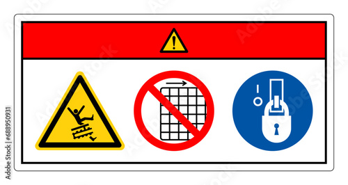 Danger Entanglement Hazard Leg Symbol Sign, Vector Illustration, Isolate On White Background Label .EPS10