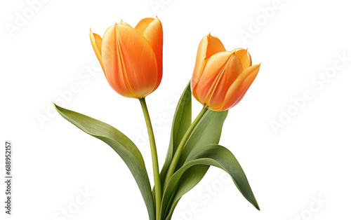 Tulip Elegance On Isolated Background