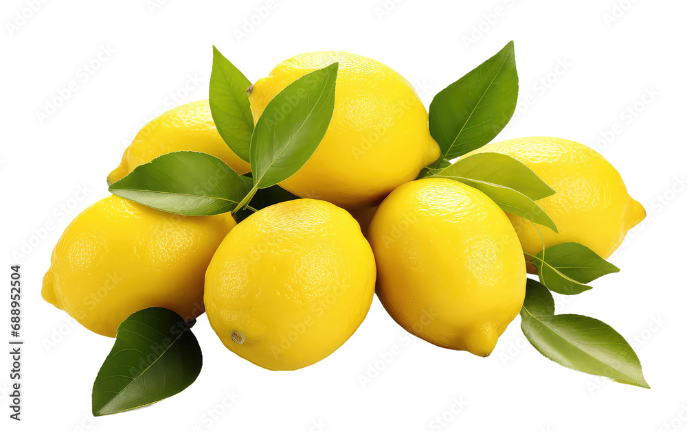 Vibrant Yellow Lemons On Isolated Background