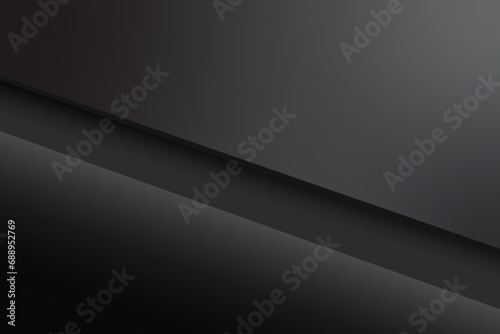 Abstract black gradient background with copy space. Vector illustration