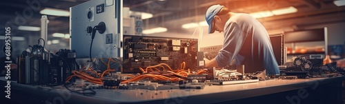 Electronics repair concept banner photo