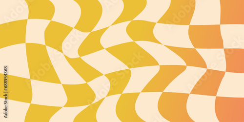 Checkerboard psychedelic pattern. Checkerboard background y2k retro grid. Psychedelic texture vector illustration.