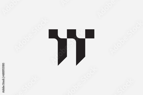 Castle technology logo design icon vector template