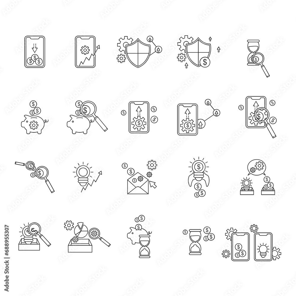 Fototapeta premium Project Line Icon