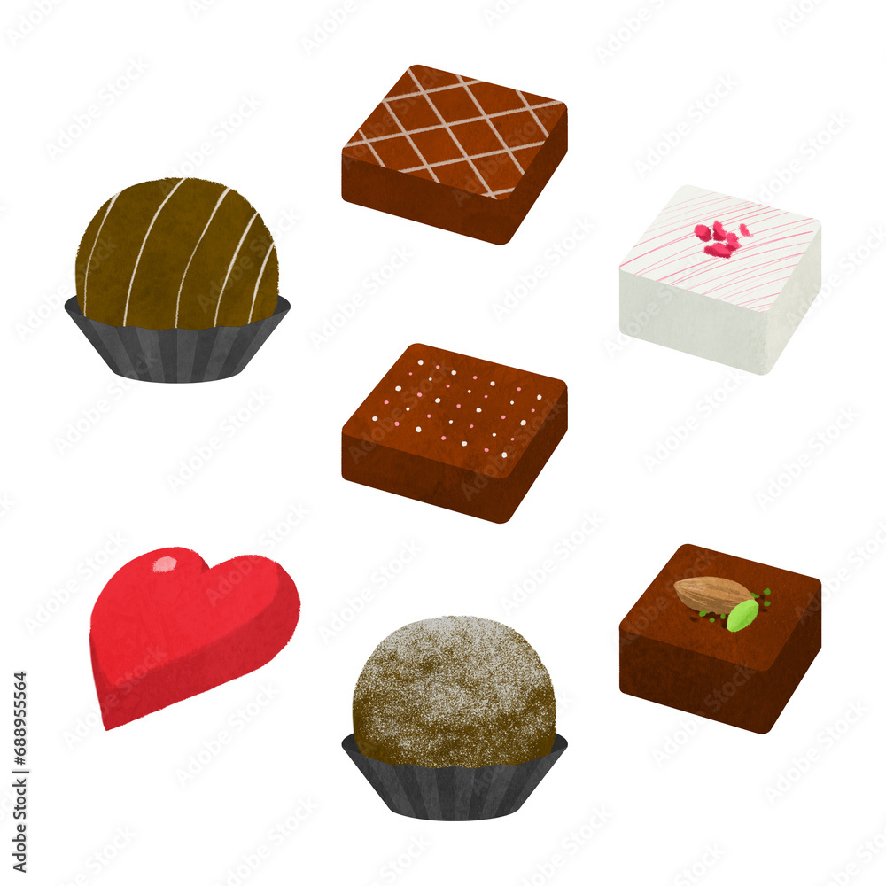 色々なチョコレートのセット 色々なチョコレートのセット
