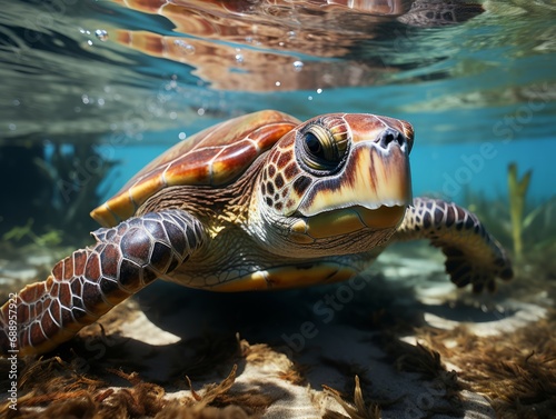 turtle in the sea © tung