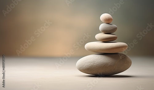 zen stones on the sand