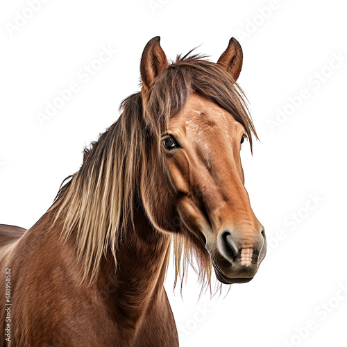 Horse photograph isolated on white background
