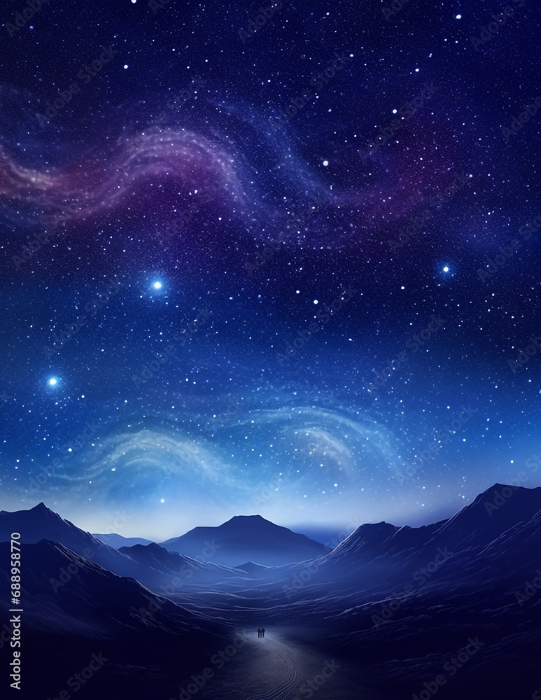 Galaxy nebula in the sky