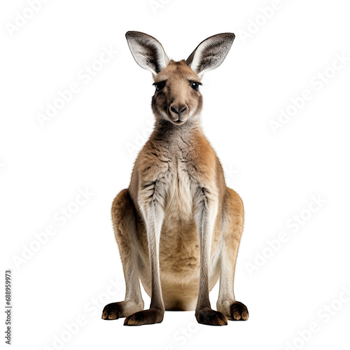 Kangaroo photograph isolated on white background