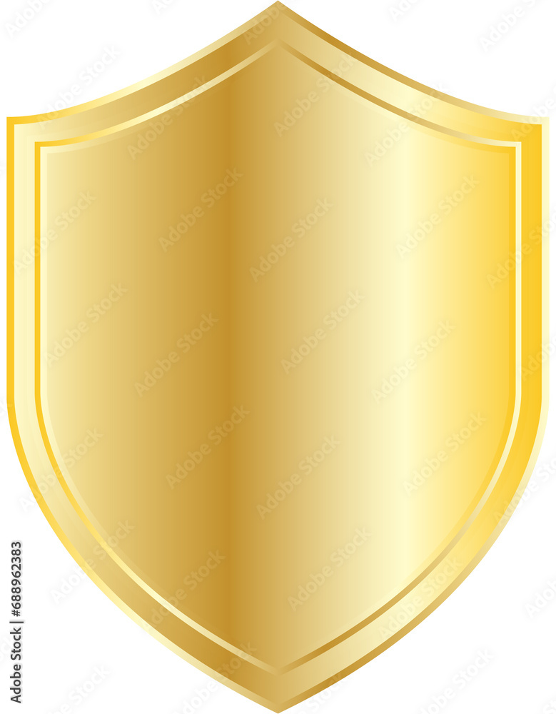 golden shield transparent background