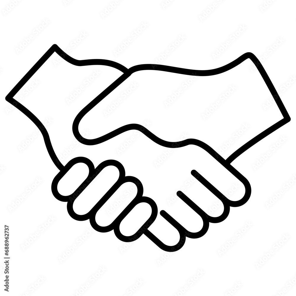 Shaking hands as a symbol of peace or agreement on cooperation. Handshake icon Shaking hands as a symbol of peace or agreement on cooperation. Handshake icon