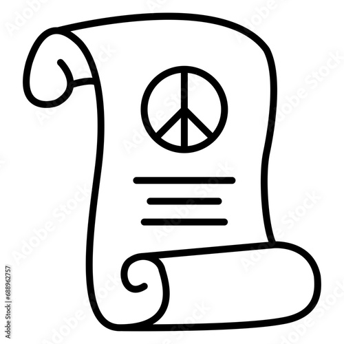 Peace agreement letter icon