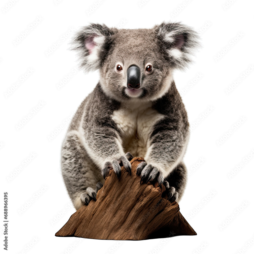 Naklejka premium Koala photograph isolated on white background