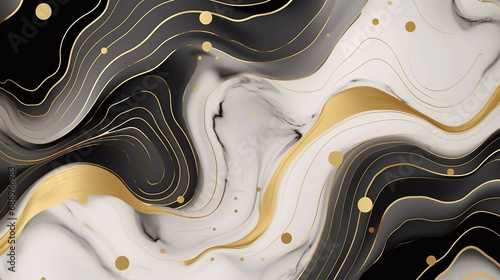 Fototapeta Naklejka Na Ścianę i Meble -  Black gold marble. Luxurious background abstract decor. 