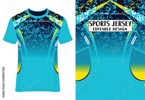 Sublimation Sports Jersey Tee Design | Athletic Apparel | Customizable Print | Performance Wear | Digital Art