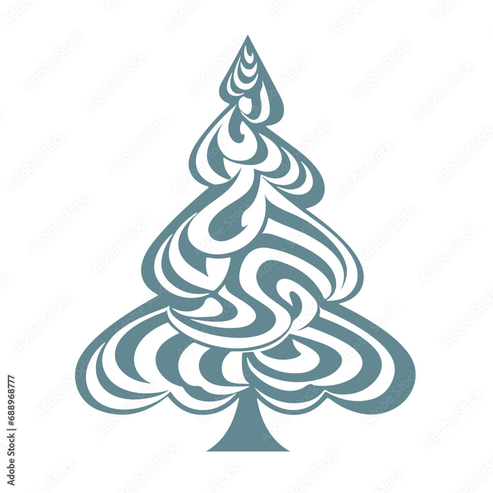 Christmas tree illustration decoration